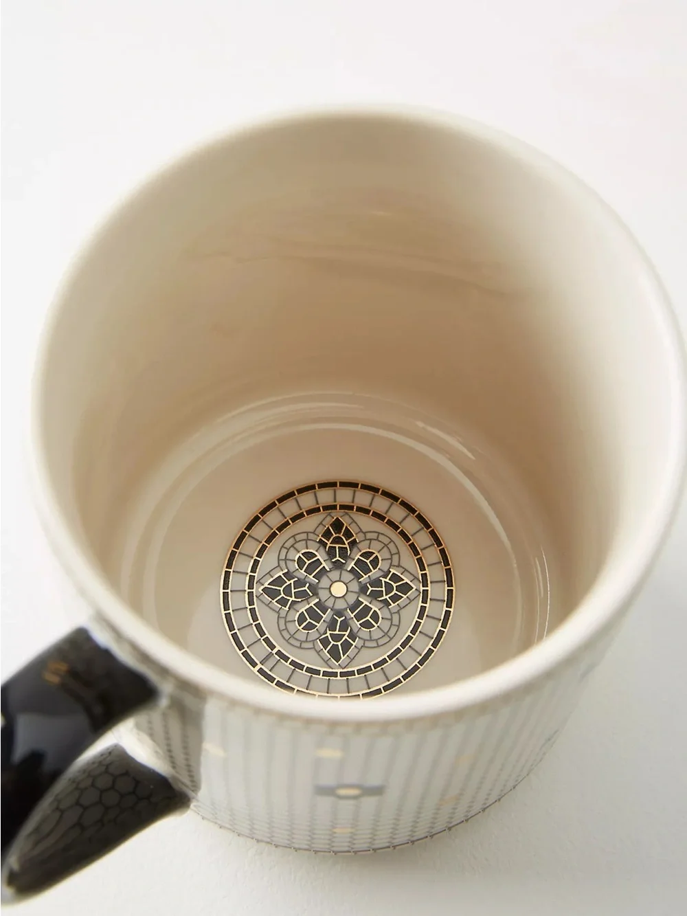 Anthropologie The Bistro Tile Stoneware Mug Monogram Initial A Mosaic-New